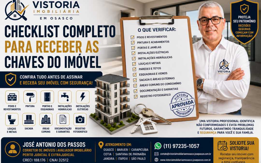 Checklist Completo para Receber as Chaves do Imóvel