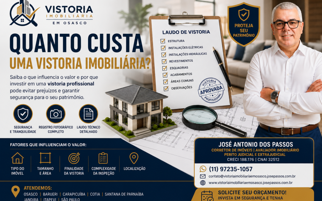 Quanto Custa uma Vistoria Imobiliária?