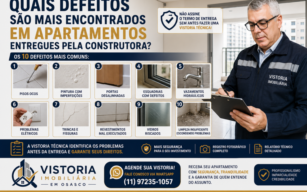 Quais Defeitos São Mais Encontrados em Apartamentos Entregues pela Construtora?