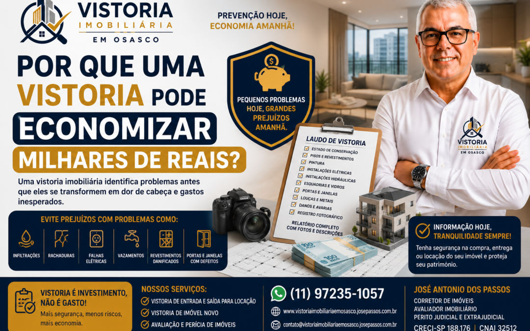 Por que uma vistoria pode economizar milhares de reais?