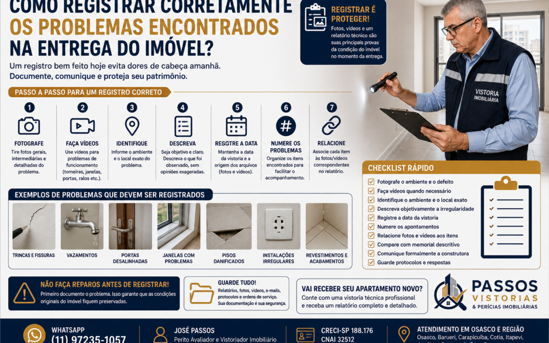 Como Registrar Corretamente os Problemas Encontrados na Entrega do Imóvel?