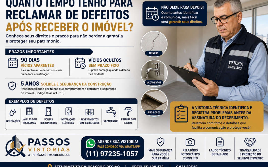Quanto Tempo Tenho para Reclamar de Defeitos Após Receber o Imóvel?