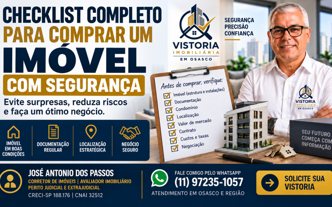 Checklist completo para comprar um imóvel com segurança