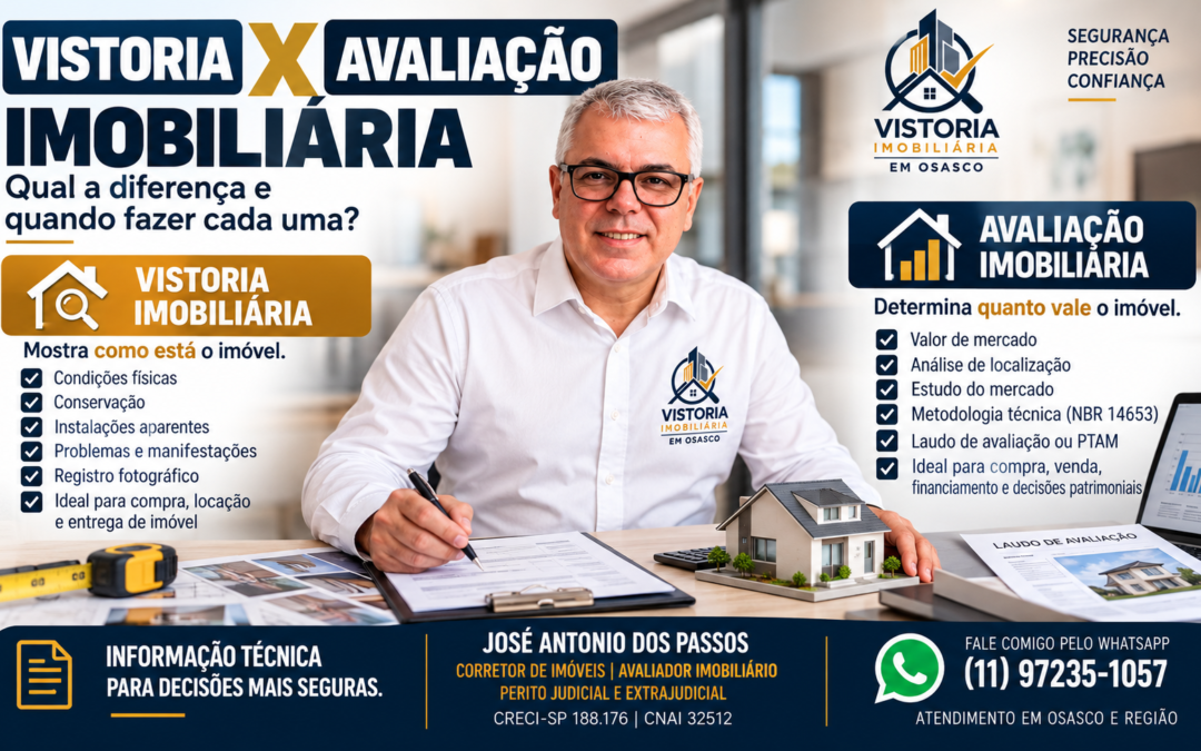 Vistoria x Avaliação Imobiliária: qual a diferença?